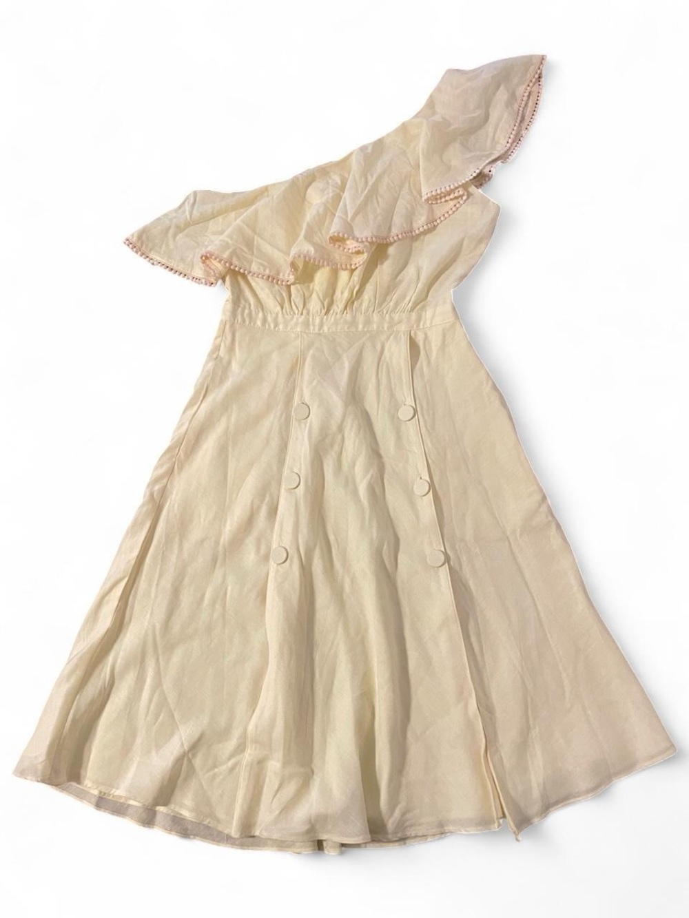6 Shore Road by Pooja Butter Yellow One Shoulder Dress